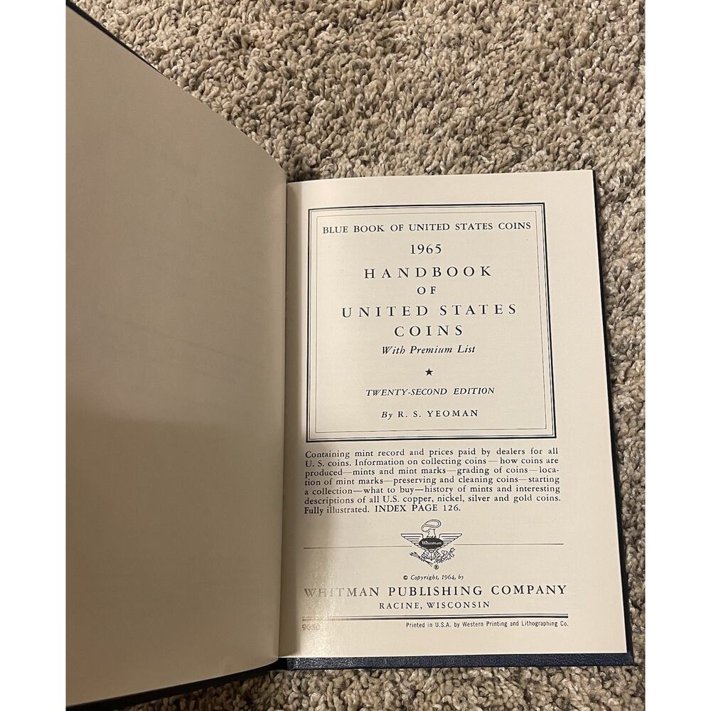1965 Handbook of United States Coins The Blue Book by R.S. Yeoman 22nd Edition - Picture 3 of 3